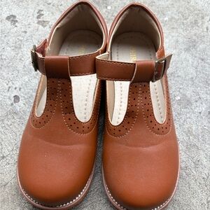 Brown Girls T-Strap Shoes